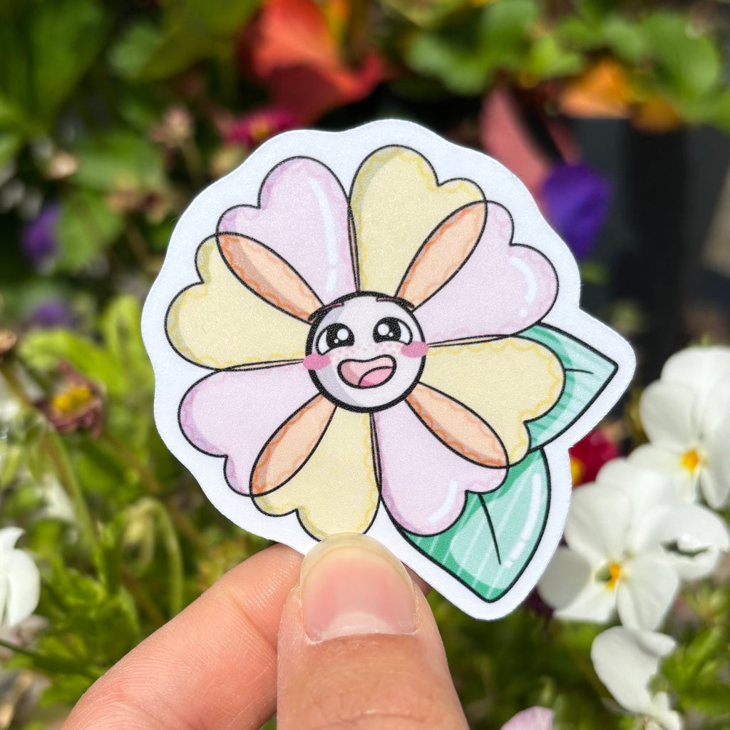 Sticker - Glückliche Blume