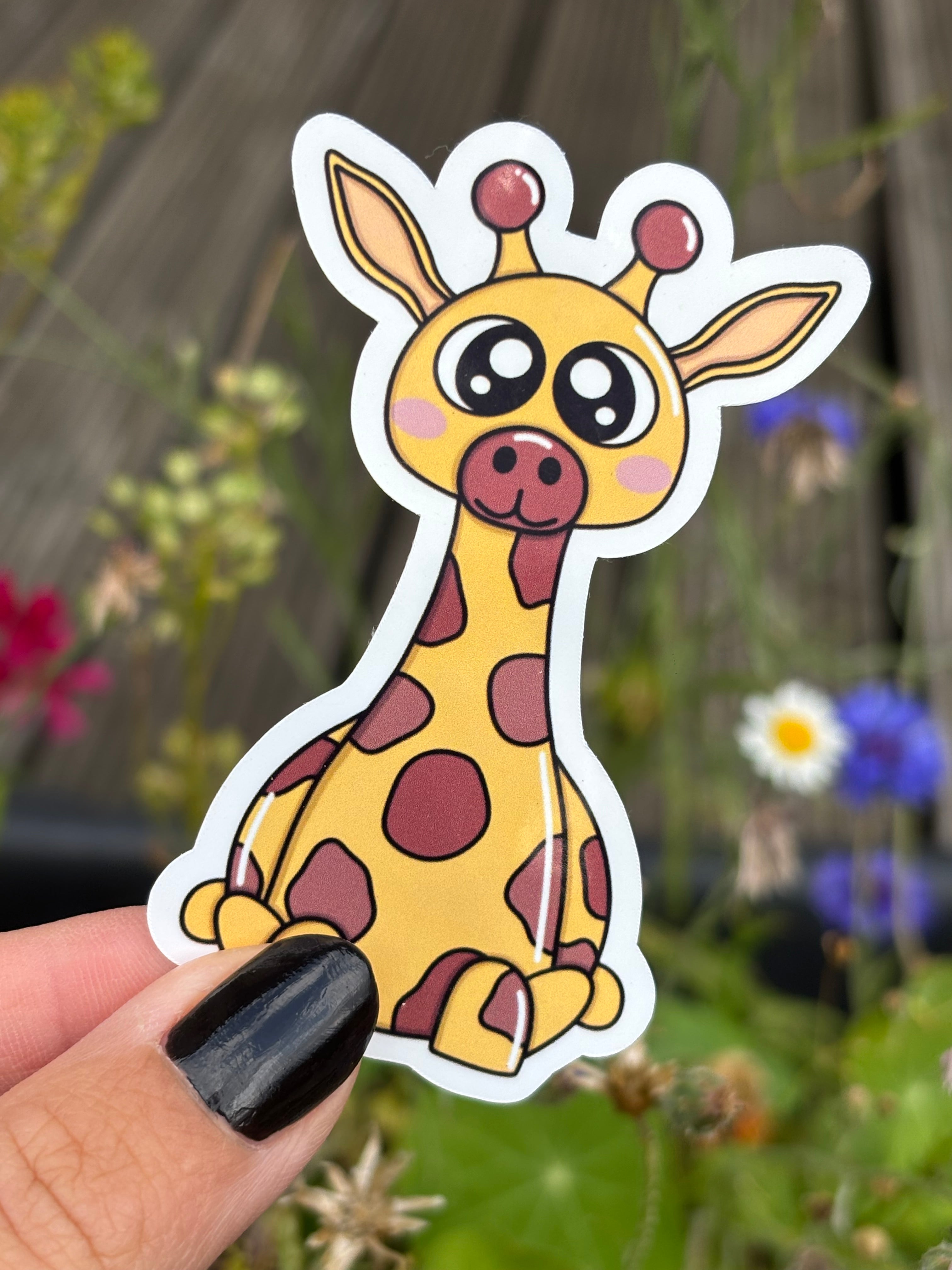 Sticker - Giraffe, mit/ohne Schal