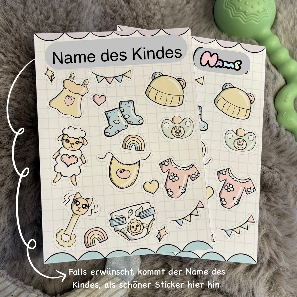 Stickerbögen - Babyparty