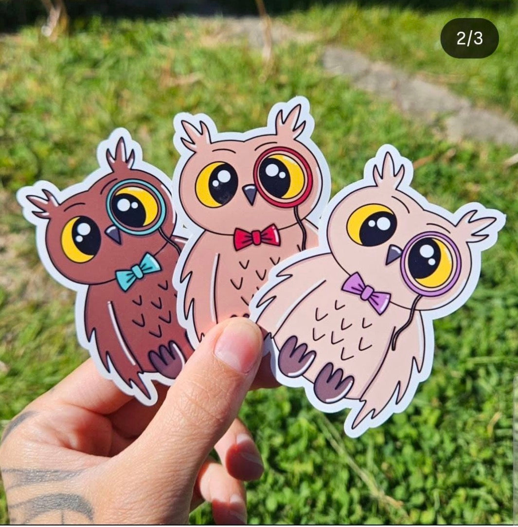 Sticker - Eulen (Brille, Monokel)