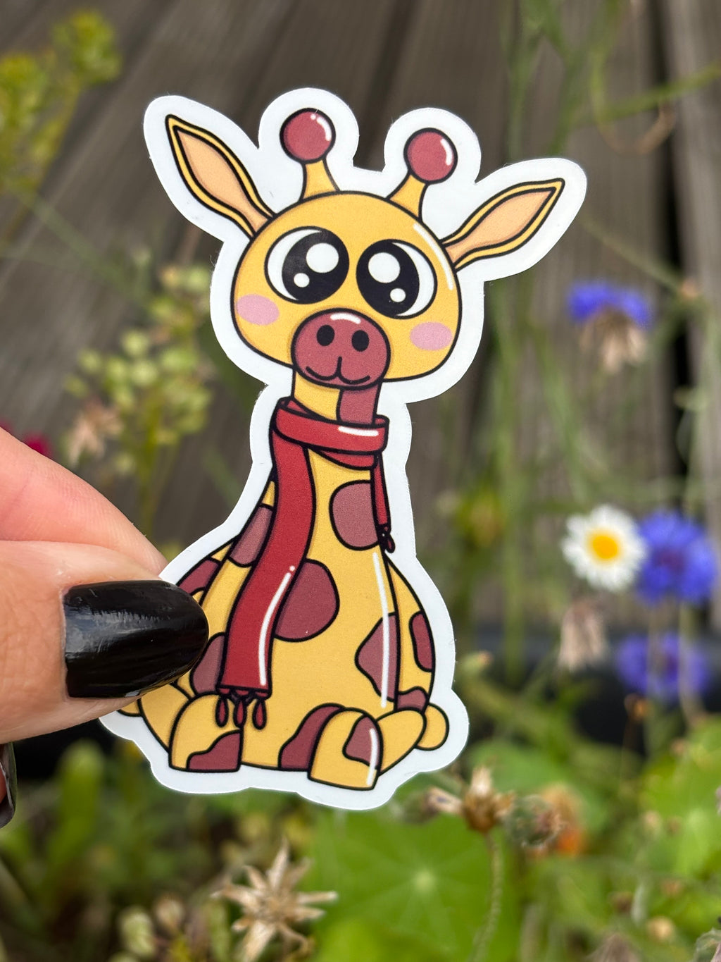 Sticker - Giraffe, mit/ohne Schal