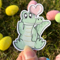 Sticker - Krokodil mit Herzluftballon