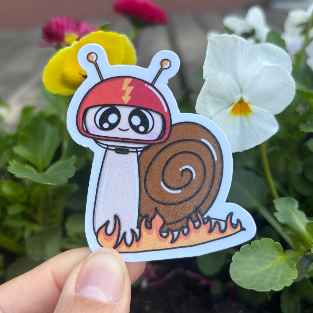 Sticker - Rennschnecke Schneckbert von Schneckharthausen