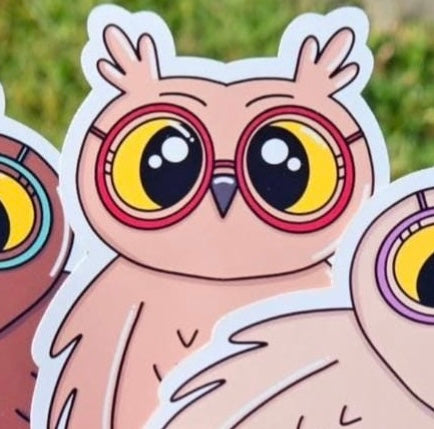 Sticker - Eulen (Brille, Monokel)