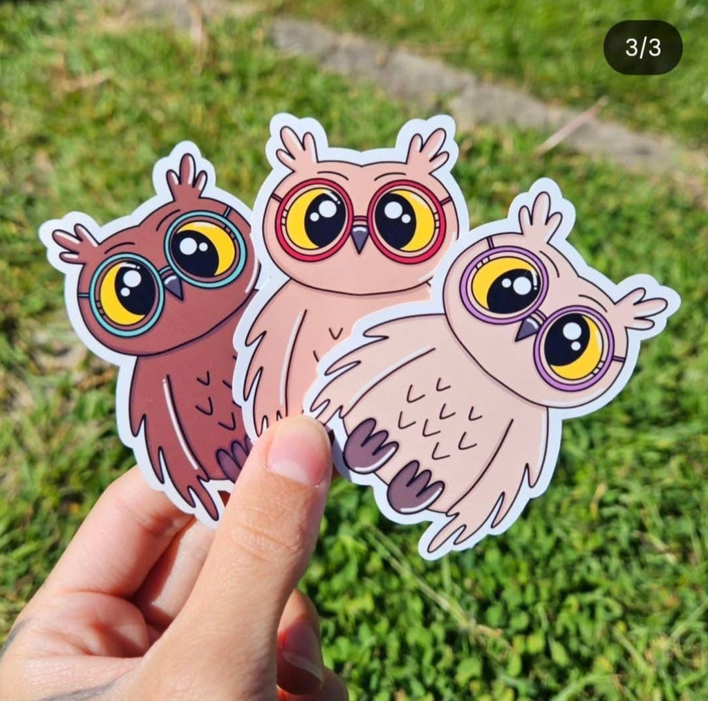 Sticker - Eulen (Brille, Monokel)