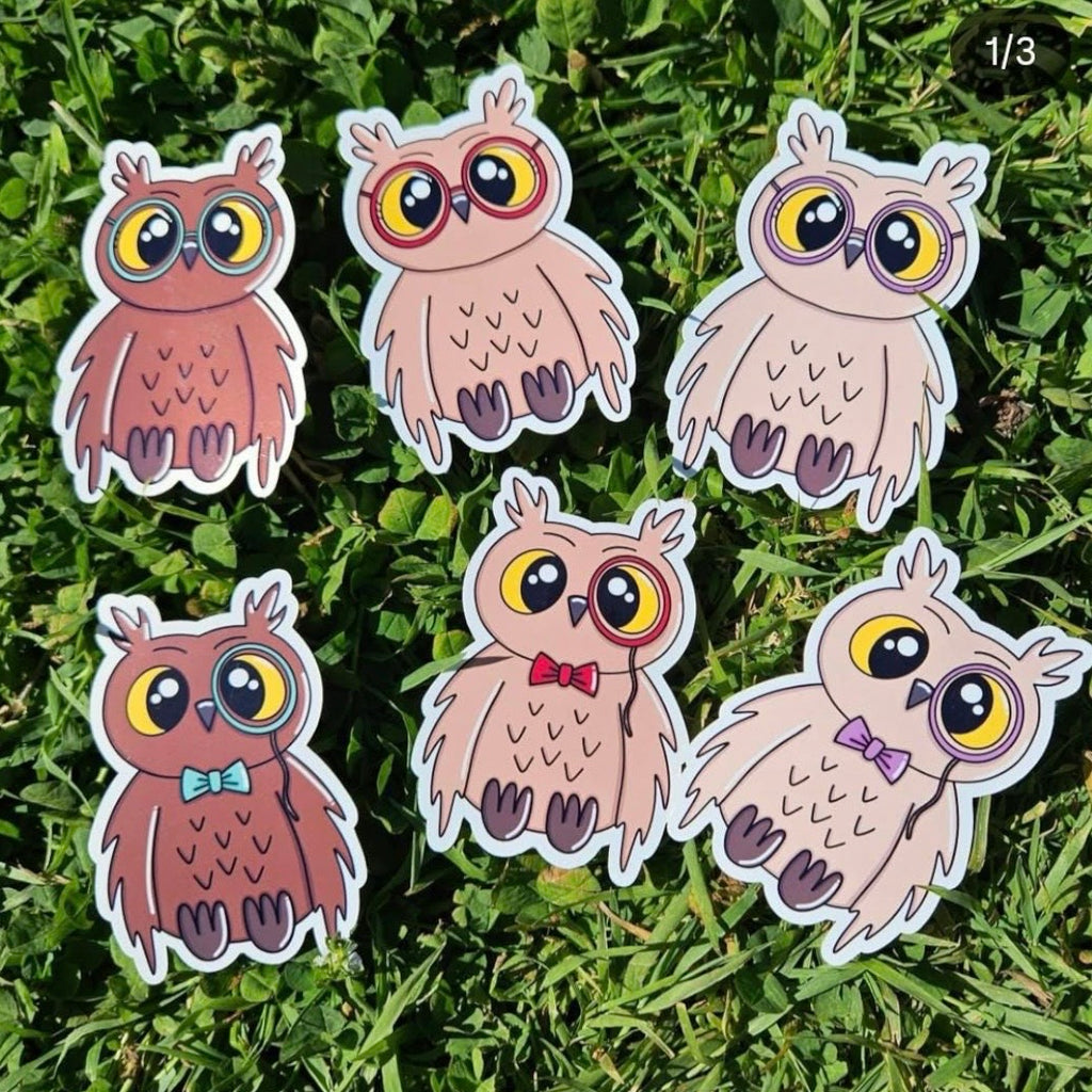 Sticker - Eulen (Brille, Monokel)