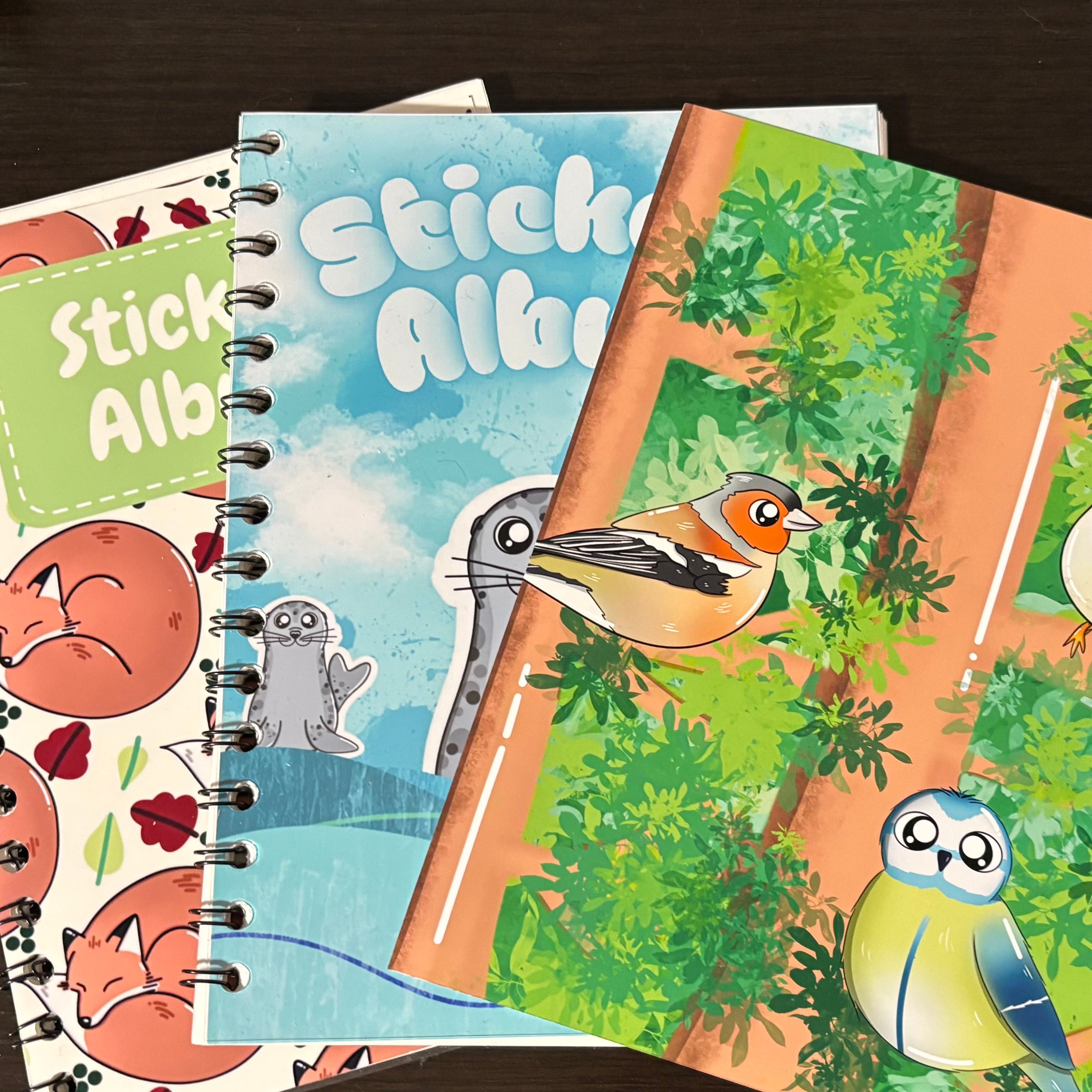 Stickeralbum, Drahtbinderücken, Silikonseiten