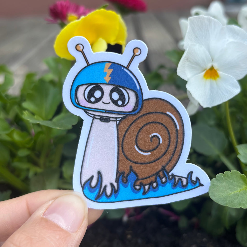 Sticker - Rennschnecke Schneckbert von Schneckharthausen