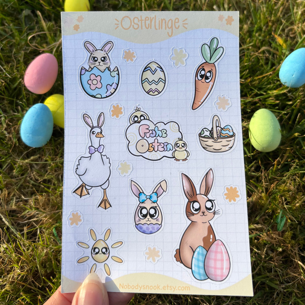 Stickerbogen - Osterlinge, Ostern