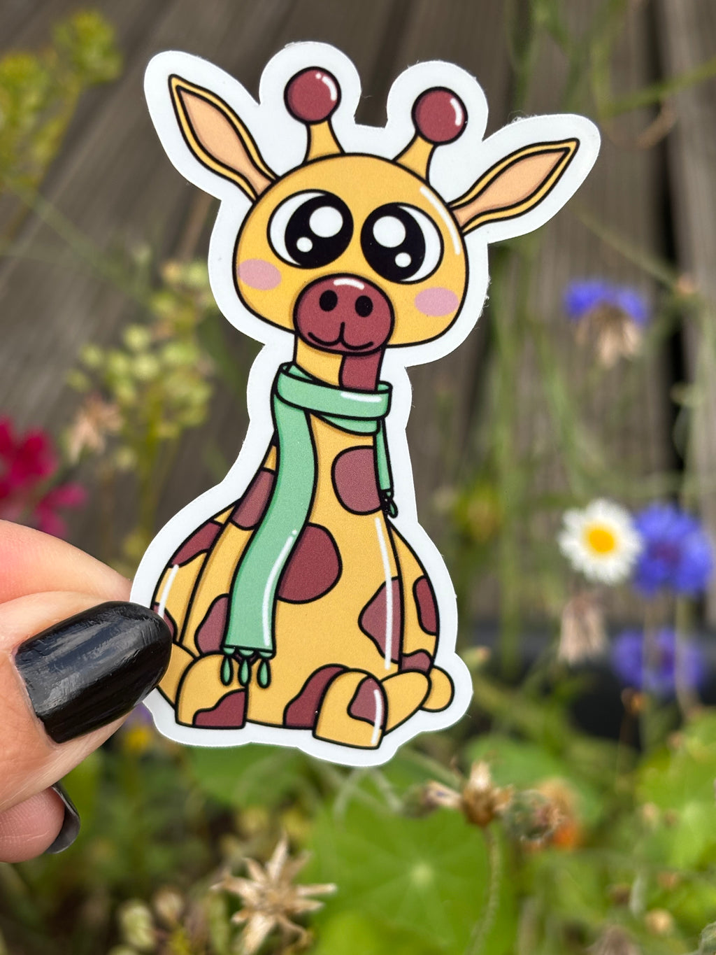 Sticker - Giraffe, mit/ohne Schal
