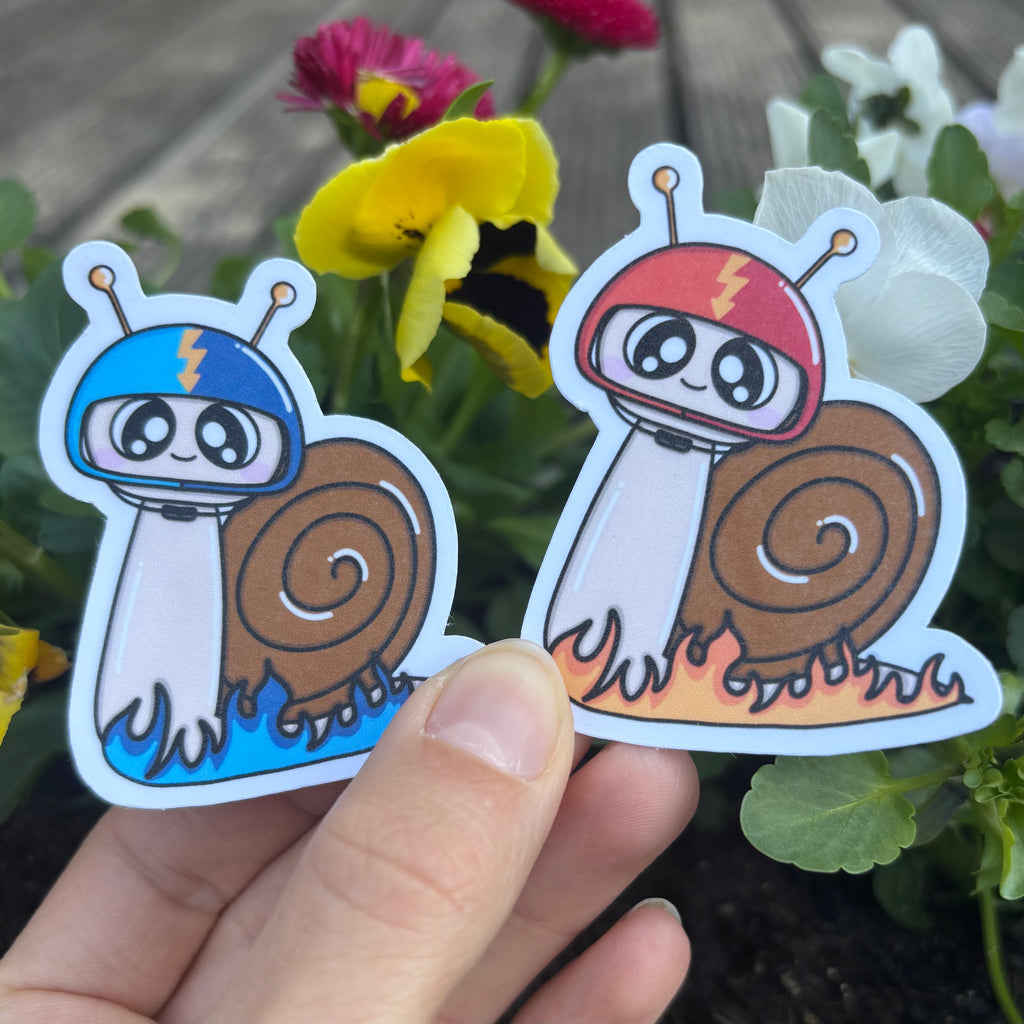 Sticker - Rennschnecke Schneckbert von Schneckharthausen