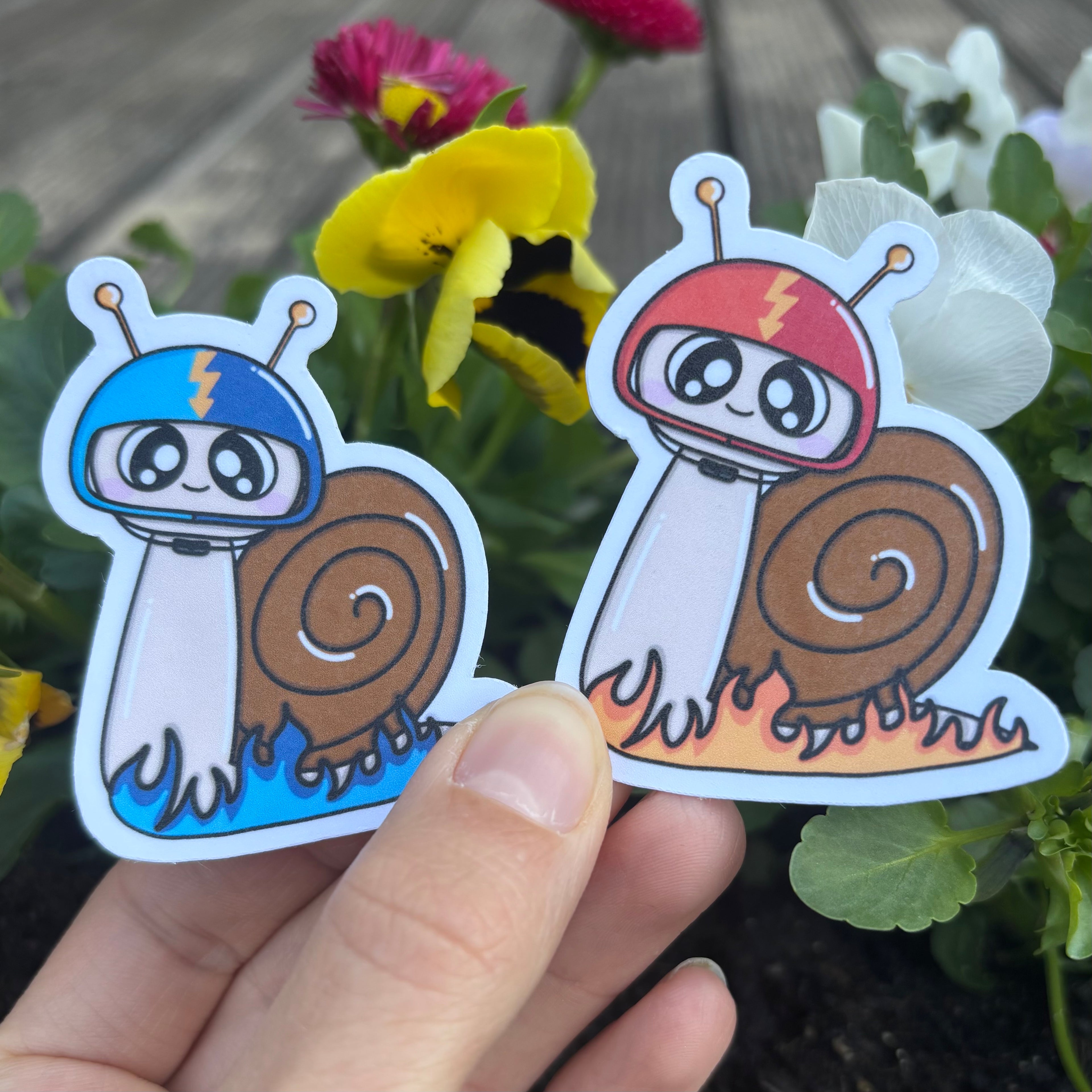 Sticker - Rennschnecke Schneckbert von Schneckharthausen