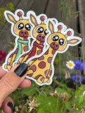 Sticker - Giraffe, mit/ohne Schal