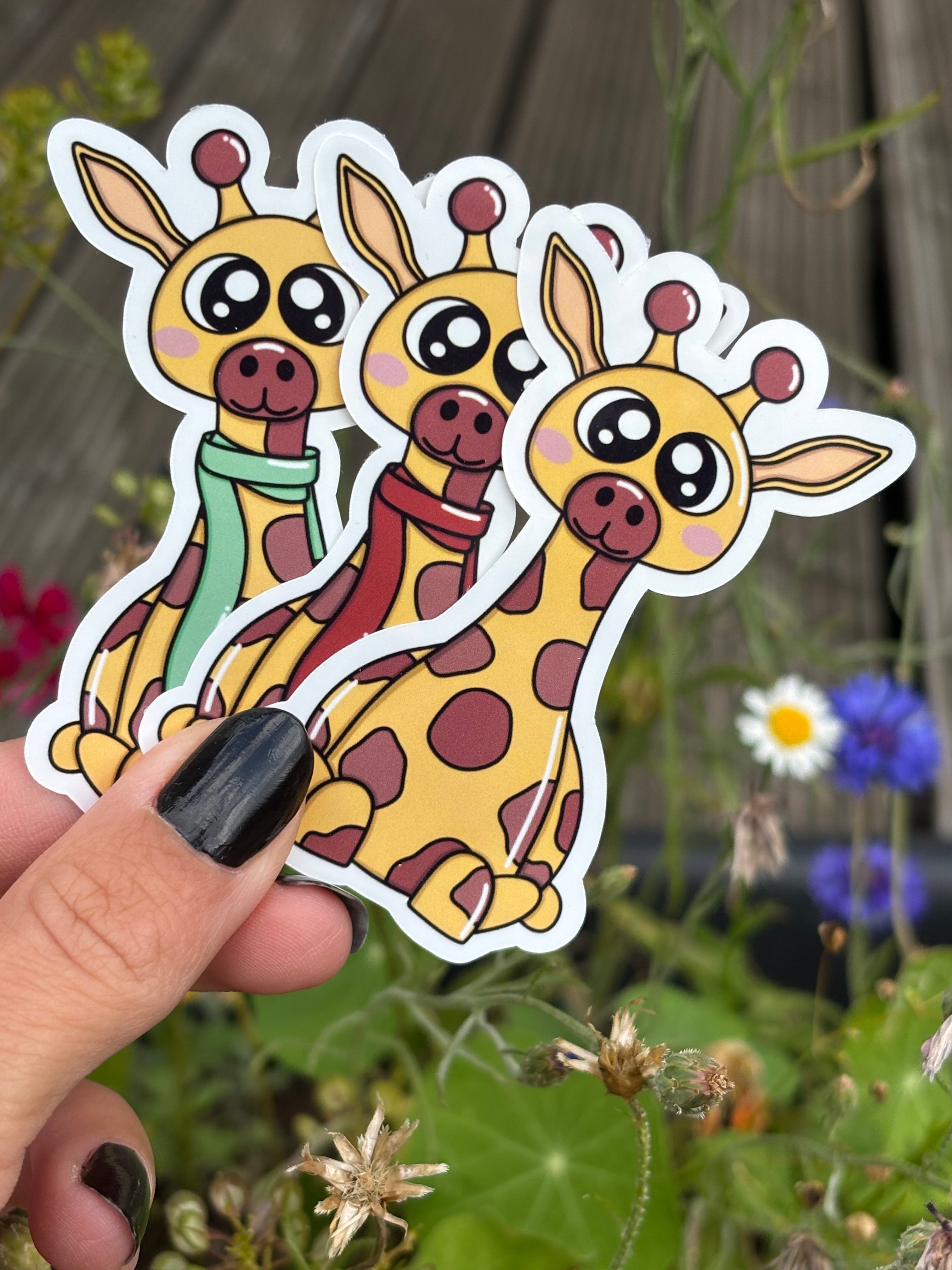 Sticker - Giraffe, mit/ohne Schal