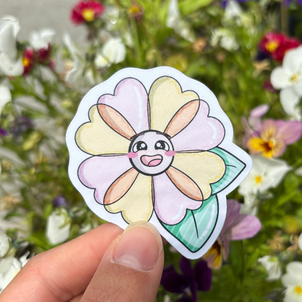 Sticker - Glückliche Blume