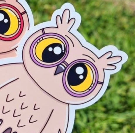 Sticker - Eulen (Brille, Monokel)