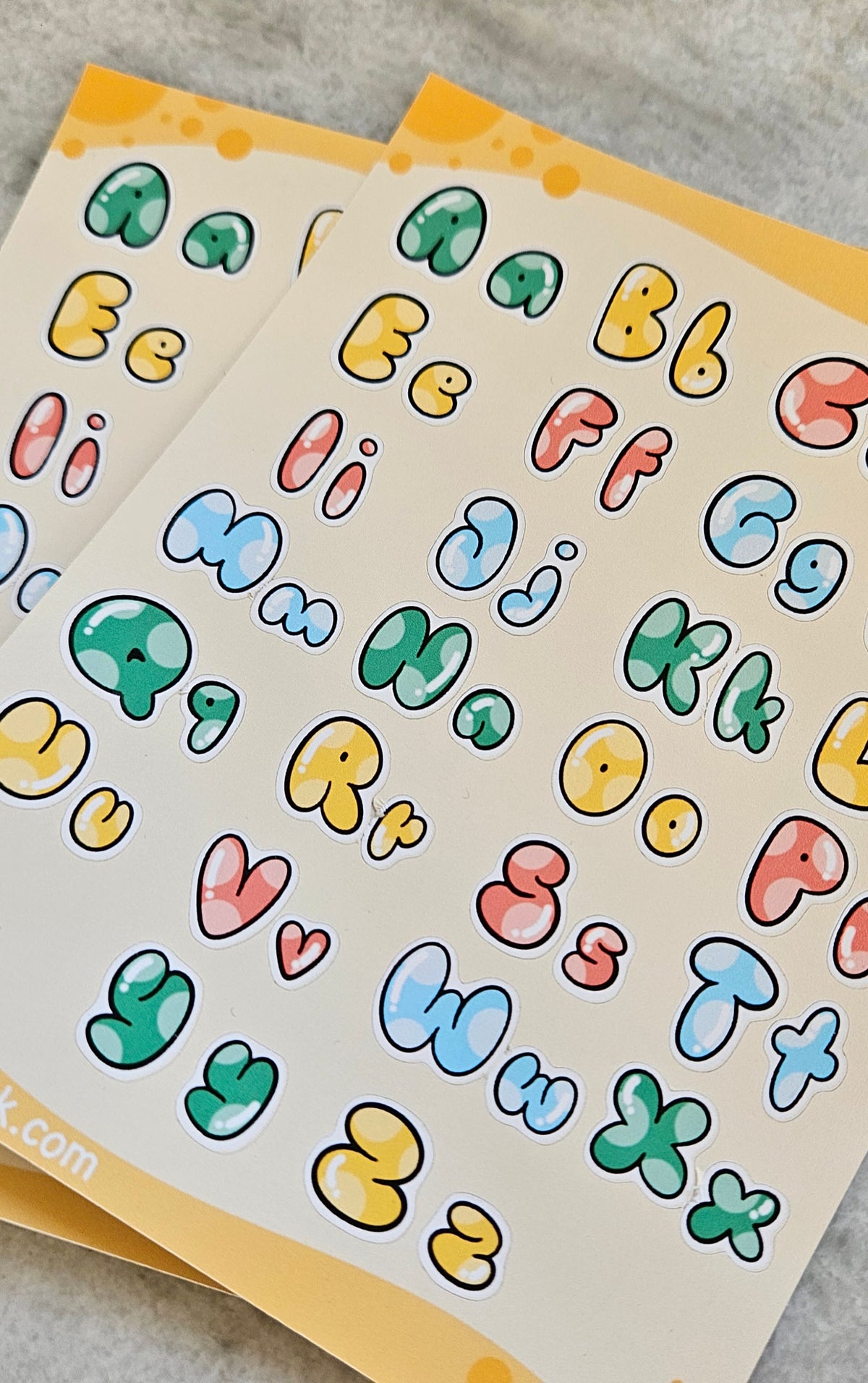 B-Ware Stickerbogen - Buchstaben