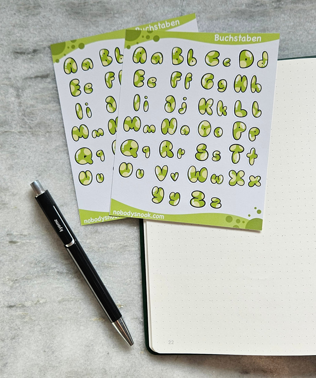 Stickerbogen - Buchstaben