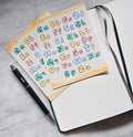 Stickerbogen - Buchstaben