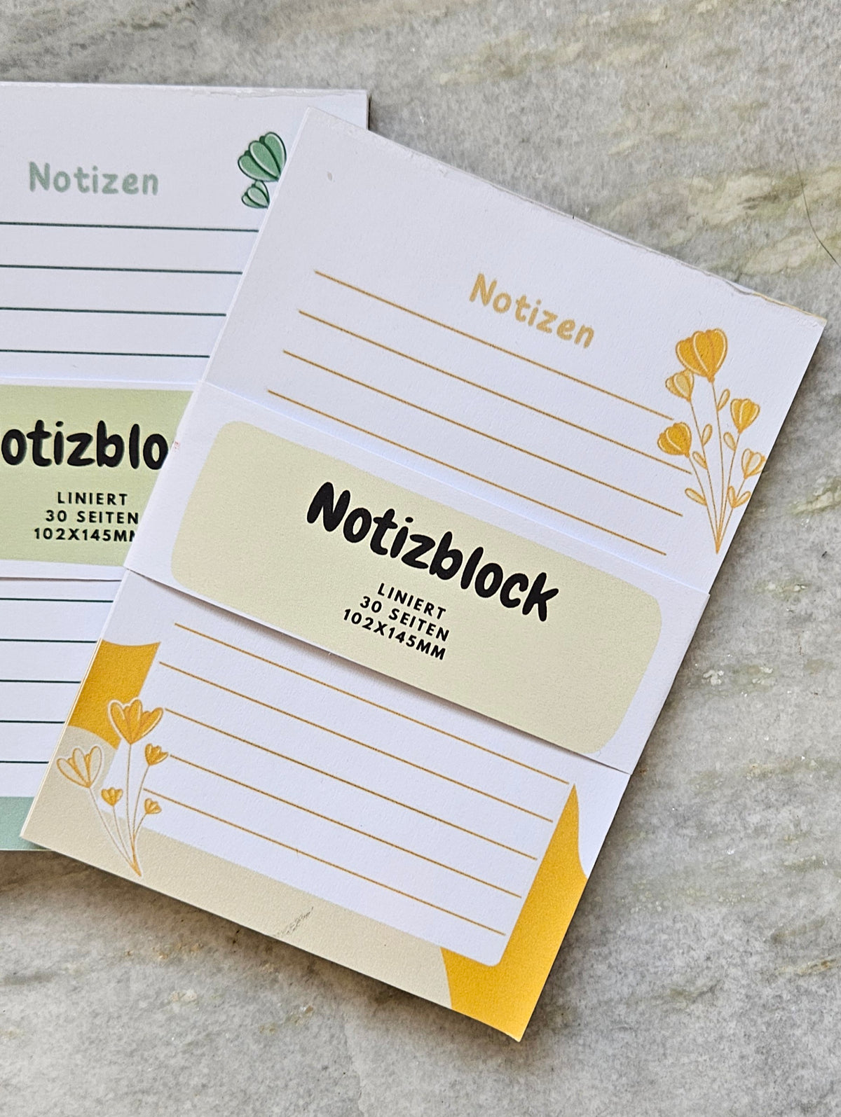 B- Ware Notizblock - zarte Blumen