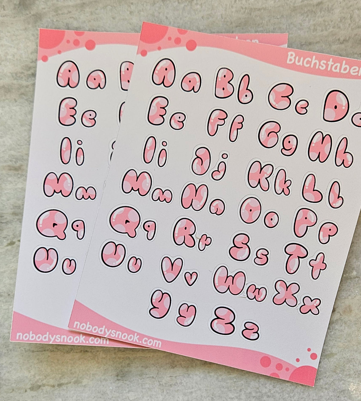 B-Ware Stickerbogen - Buchstaben