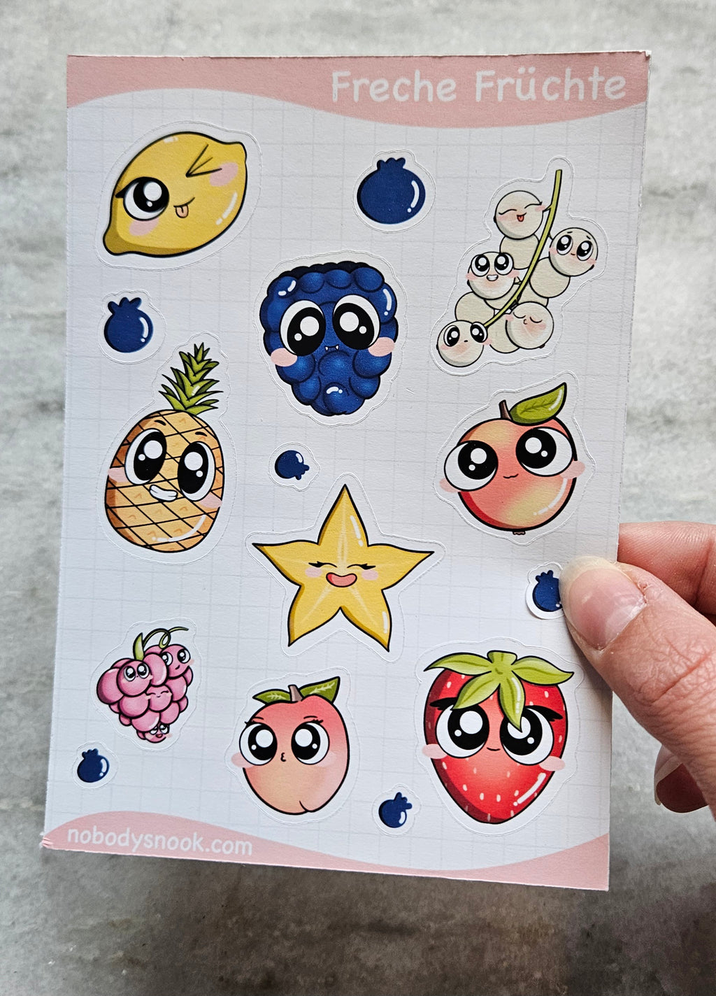 Stickerbogen - Freche Früchte