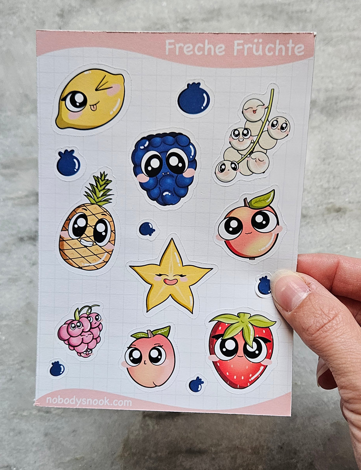 Stickerbogen - Freche Früchte