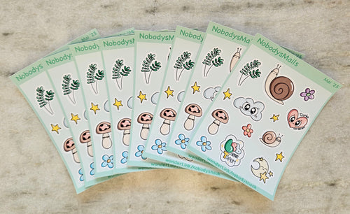 B-Ware Stickerbogen aus der ersten Nobody's Mail