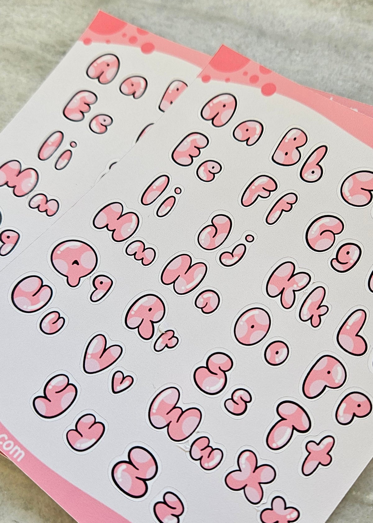 B-Ware Stickerbogen - Buchstaben